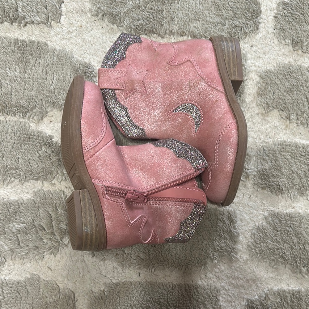Pink Glitter Cowboy Boots for Kids